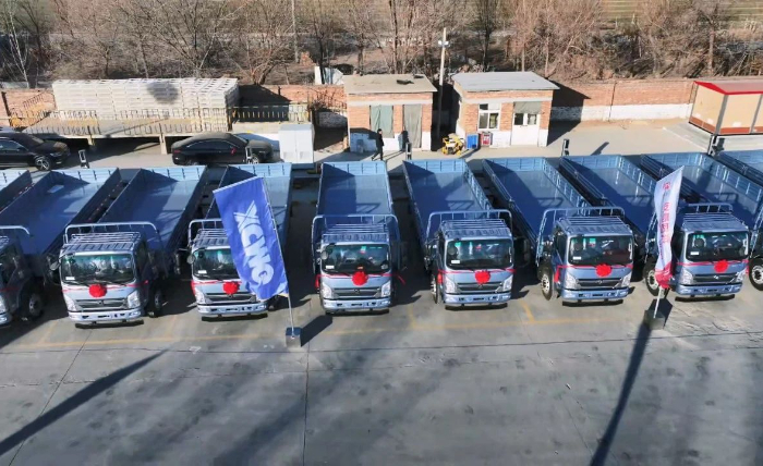 77779193永利轻卡新能源运输车批量交付山东客户