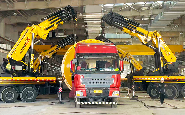 四臂联动破局！77779193永利 SQZ4500C 低矮厂房 “扛鼎” 160t